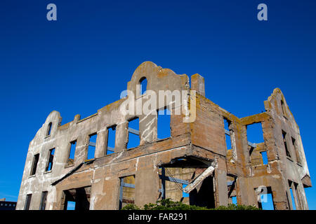 Rovine sulla isola di Alcatraz Foto Stock