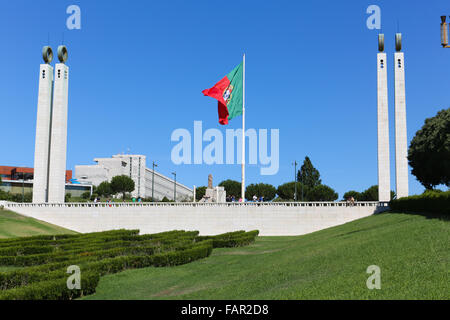 Il Parco Eduardo VII a Lisbona, Portogallo Foto Stock