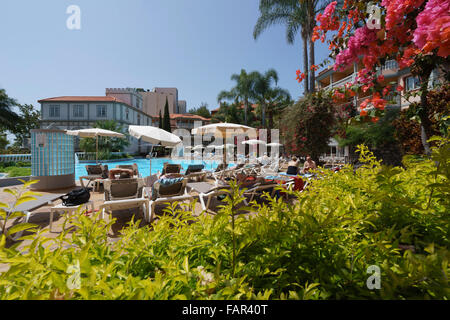 Madeira - vista da una camera terrazza, Pestana Miramar Hotel Foto Stock