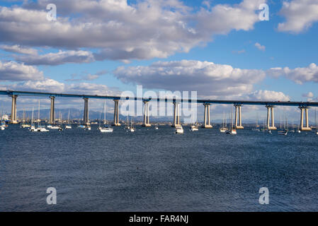 Coronado Bridge, Baia di San Diego. Coronado, California, Stati Uniti d'America. Foto Stock