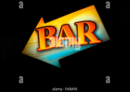 Bar segno con la freccia Foto Stock