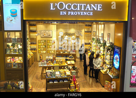 L'Occitane en Provence store in Cina a Shanghai. Foto Stock