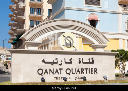 Qanat Quartier presso La Perla, in Qatar Foto Stock