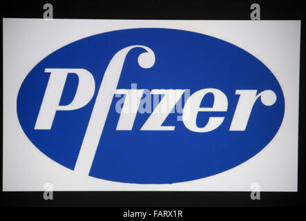 Markenname: "PFIZER', Berlino. Foto Stock