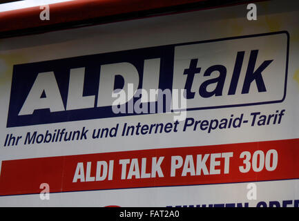 Markenname: 'Aldi talk', Berlino. Foto Stock