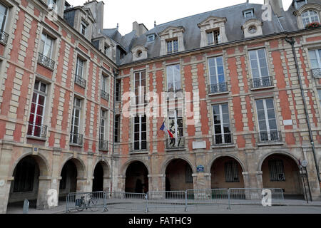 La Maison de Victor Hugo sulla Place des Vosges, Parigi, Francia. Foto Stock