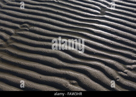 Onde di sabbia sulla spiaggia del Mare del Nord in Nieblum sul Foehr Isola (Schleswig-Holstein), Germania, 17 novembre 2015. Foto: Jens Kalaene - nessun filo SERVICE - Foto Stock