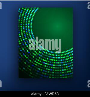 Vector healthcare medical e scienza Brochure tecnologia flyer design modello con scarabocchi medico lo sfondo e le icone della linea. Illustrazione Vettoriale