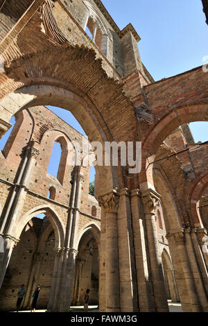 Abbazia di San Galgano, Toscana, Italia Foto Stock