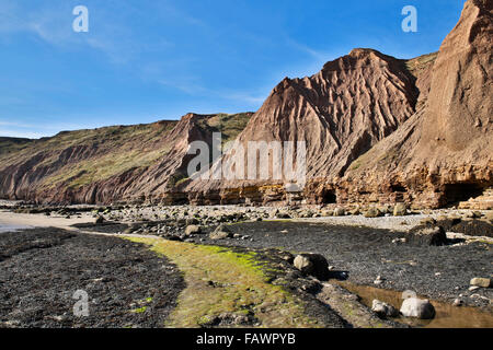 Filey Brigg; Yorkshire; Regno Unito Foto Stock