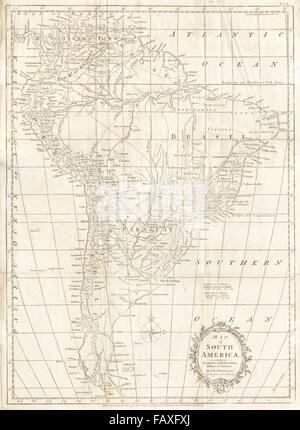 Sud America da Thomas Kitchin. "Tierra Firma', 1795 Mappa antichi Foto Stock