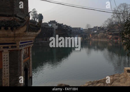 Fenghuan storica e bellissima e antica città di Hunan, Cina. Foto Stock