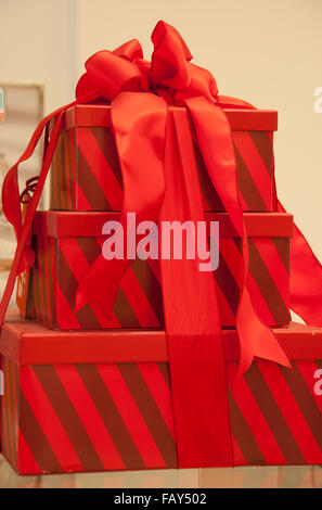 Un display di Natale a Macy's Department store di San Francisco in California Foto Stock