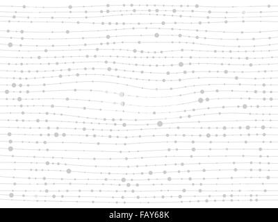 Le linee bianche punti uno sfondo grigio Illustrazione Vettoriale