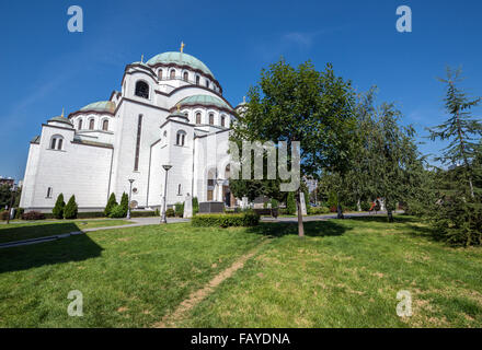 Chiesa di San Sava nel plateau Vracar, Belgrado, Serbia - una delle più grandi chiese ortodosse nel mondo Foto Stock