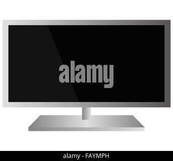 Televisione su sfondo bianco Foto Stock