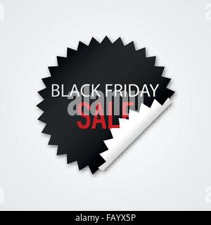 Illustrazione Vettoriale Sticker Black Friday sconti Illustrazione Vettoriale