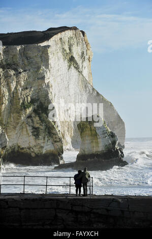 Testa di Seaford scogliere in East Sussex parte del South Downs modo dove hanno problemi di erosione Foto Stock