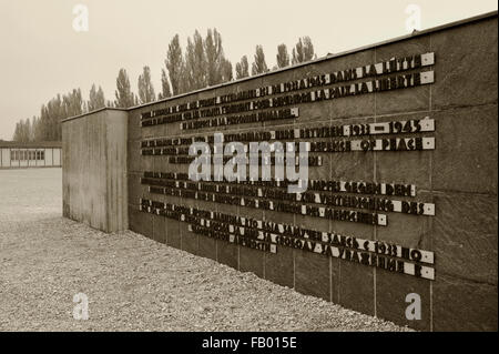 KZ-Gedenkstatte Dachau (memoriale del campo di concentramento di Dachau), Dachau, Oberbayern (Alta Baviera), Bayern (Baviera), Germania Foto Stock