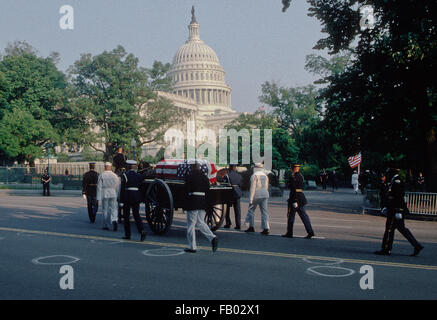 Washington, DC, Stati Uniti d'America, 10 Giugno, 2004 funerali di Stato per il Presidente Ronald Reagan. Credito: Mark Reinstein Foto Stock