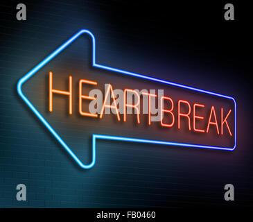 Heartbreak concetto. Foto Stock