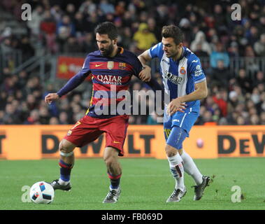 Camp Nou, Barcellona, Spagna. 06 gen 2016. Coppa di Spagna football round di 8. Arda in azione durante la partita tra FC Barcelona contro RCD Espanyol Camp Nou Credito: Azione Sport Plus/Alamy Live News Foto Stock
