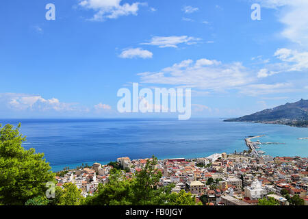 Lookout da Bohali a Zante in estate,Grecia Foto Stock