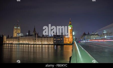 Il Big Ben e Westminster Bridge Regno Unito Foto Stock