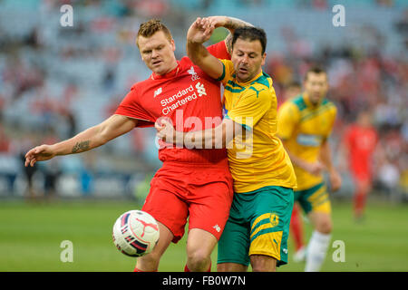 ANZ Stadium, Sydney, Australia. 07Th gen, 2016. Exhibition Match. Liverpool versus Leggende Leggende Australiano. La leggenda di Liverpool John Arne Riise. Credito: Azione Sport Plus/Alamy Live News Foto Stock