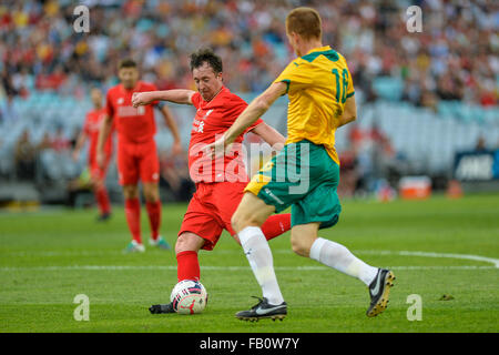 ANZ Stadium, Sydney, Australia. 07Th gen, 2016. Exhibition Match. Liverpool versus Leggende Leggende Australiano. La leggenda di Liverpool Robbie Fowler in azione. Credito: Azione Sport Plus/Alamy Live News Foto Stock