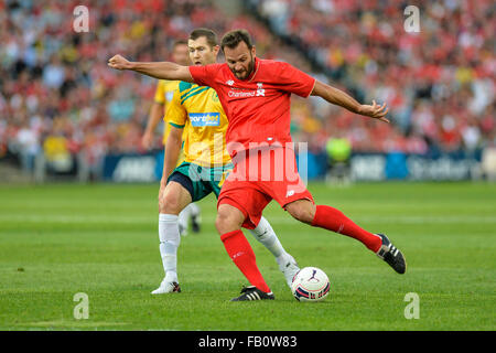 ANZ Stadium, Sydney, Australia. 07Th gen, 2016. Exhibition Match. Liverpool versus Leggende Leggende Australiano. La leggenda di Liverpool Patrik Berger in azione. Credito: Azione Sport Plus/Alamy Live News Foto Stock