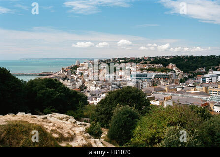 Hastings East Sussex Regno Unito, dal West Hill. Foto Stock