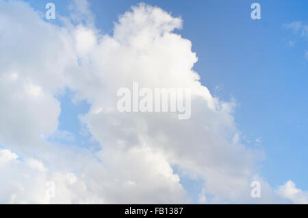 Cumulus nubi sul cielo blu Foto Stock