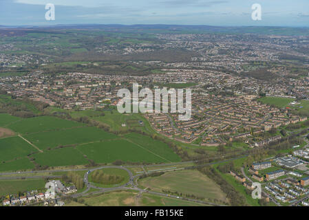 Una veduta aerea del distretto di Lowedges in Sheffield South Yorkshire Foto Stock