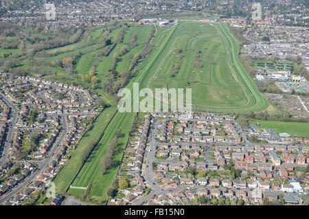 Una veduta aerea di Leicester Racecourse Foto Stock