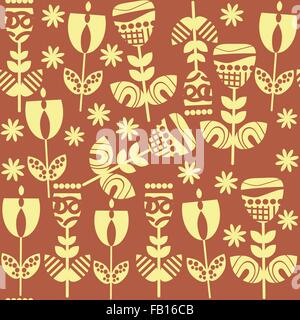 Carino con motivi floreali colorati pastello modello senza soluzione di continuità e senza soluzione di continuità nel modello swatch menu, immagine vettoriale Illustrazione Vettoriale