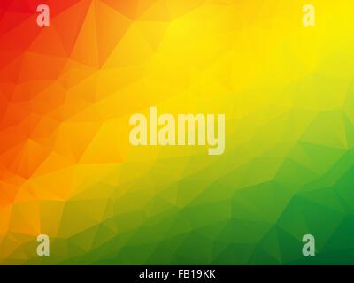 Abstract triangolare giallo rosso sfondo verde Illustrazione Vettoriale