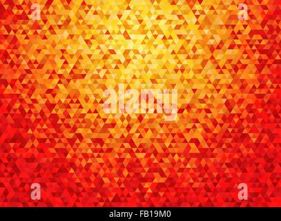 Arancio sfondo triangolare con vignette Illustrazione Vettoriale