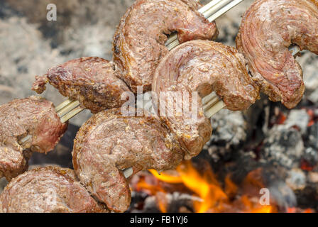 Bistecca di filetto - Picanha, tradizionale barbecue brasiliano. Foto Stock