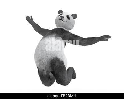 Carattere animale personaggio panda fare yoga Foto Stock