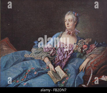 Ritratto di Madame de Pompadour (Jeanne Antoinette Poisson) di Francois Boucher Foto Stock