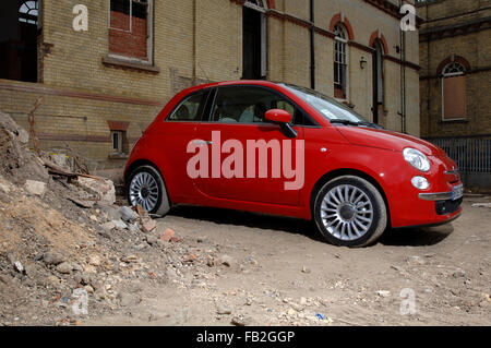 2007 Fiat 500 Italiano auto compatta Foto Stock