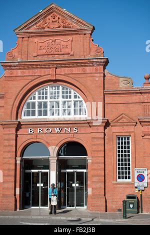 Il Corn Exchange building, al mercato del sabato, Beverley, East Yorkshire, Inghilterra, Regno Unito; Foto Stock