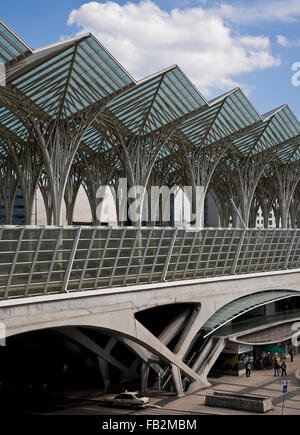 Lisbona, Ostbahnhof von Santiago Calatrava 1998 Foto Stock