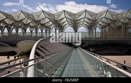 Lisbona, Ostbahnhof von Santiago Calatrava 1998 Foto Stock