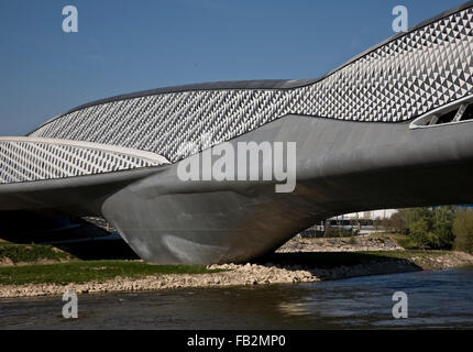 Saragozza, Brücken-Pavillon (Pabellón Puente) Foto Stock