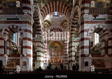 Marsiglia, Basilique Notre-Dame-de-la-Garde Foto Stock