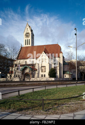 München-Schwabing, Erlöserkirche, 1900-1901 von Theodor Fischer erbaut, Foto Stock