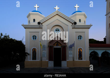 La Chiesa greco-ortodossa di Cristo (Agia Paraskevi), la città di Kos, isola di Kos, Dodecanneso gruppo di isole a sud del Mar Egeo in Grecia Foto Stock