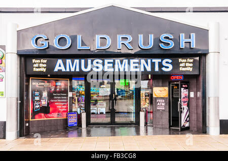 Divertimento arcade in Portrush, una città di mare in Irlanda del Nord. Foto Stock